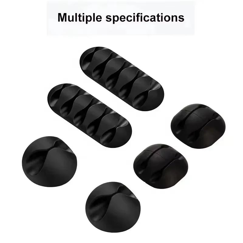 Cable Cord Wire Organizer Silicone USB Cable Winder Management Clips Self Adhesive for Mouse Keyboard Headset for Iphone Huawei