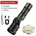 High Strong Power LED Flashlights USB Rechargeable Magnetic Tactical Torch with COB Side Light Camping Fishing Zoom Lantern