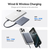 5000Mah Magnetic Power Bank 15W Wireless 20W Wired Charging Thin Card-Sized Slim Portable Powerbank for Iphone 17 Samsung