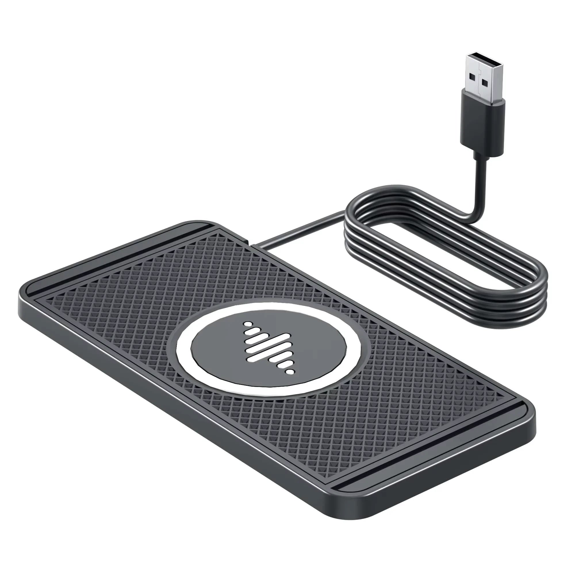 Car Wireless Charger Mat Silicone Non-Slip Pad for Iphone 17 16 15 14 Pro Max Samsung Car Wireless Phone Charger Fast Charging